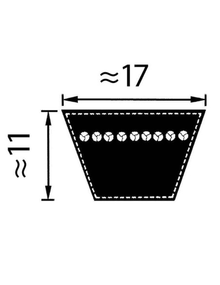 Pas klinowy HB / 17 2150 LD Fenner