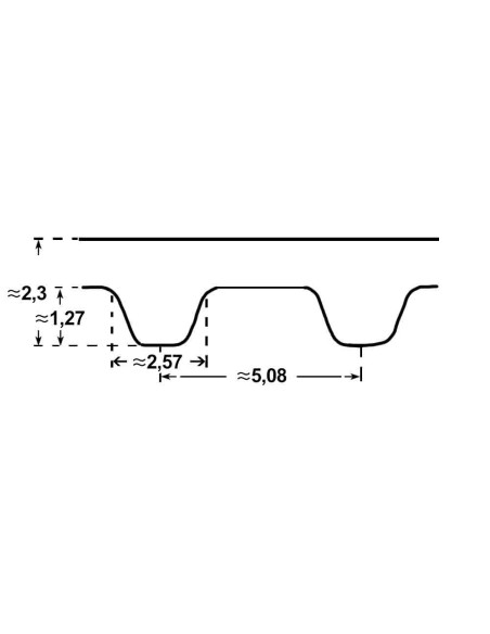 Pas zębaty XL 102 Fenner
