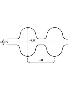 Pas zębaty obustronny D8M 1400 Optibelt 2