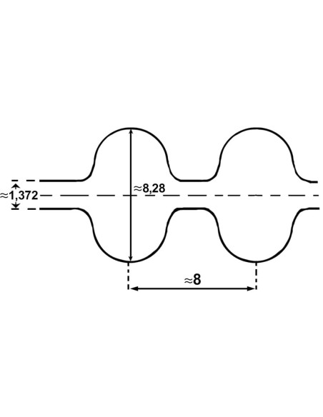 Pas zębaty obustronny D8M 1440 Optibelt
