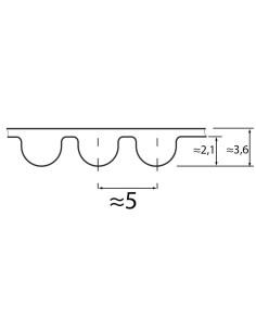 Pas zębaty 5M 665 x 25 Optibelt 2